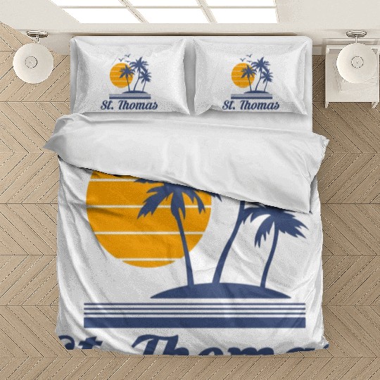 Saint St Thomas Caribbean Island Beach Bedding Sets