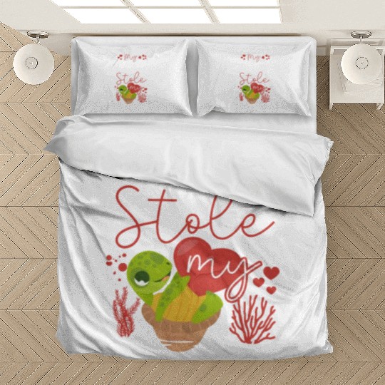 Sea Turtle Tortoise Valentines Day Bedding Sets