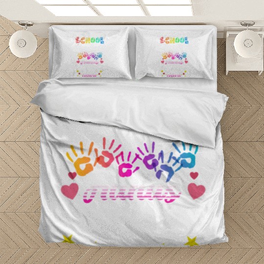 School Counselor Heart Teacher Appreciation Bedding Sets