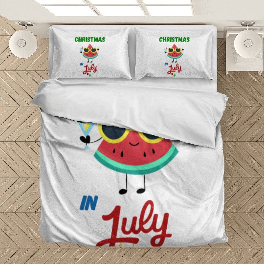 christmas in july cute watermelon Bedding Sets for summer