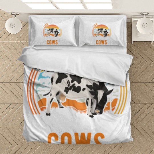 Cow Cattle Breeder Land, Farmer Cows Bedding Sets