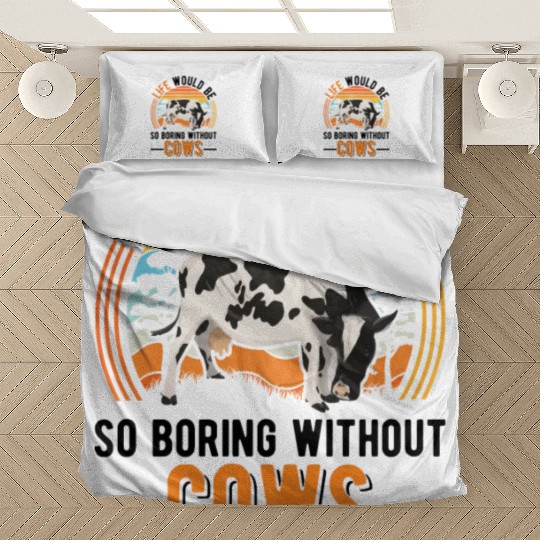 Cow Cattle Breeder Land, Farmer Cows Bedding Sets