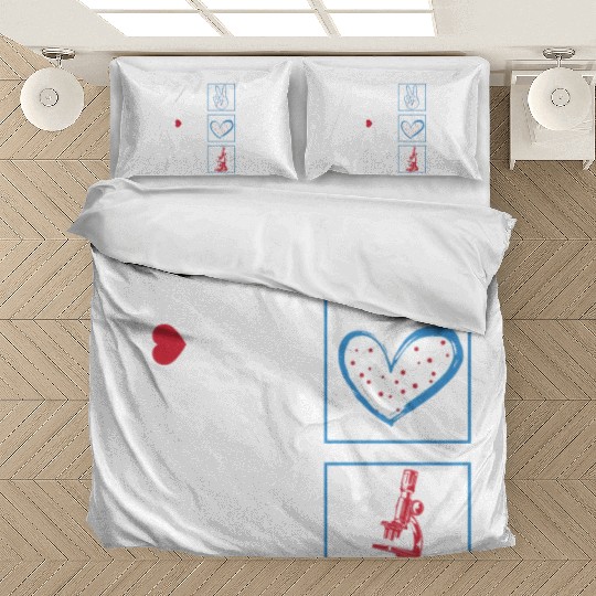 Science Bedding Sets, Peace Love Laboratory Bedding Sets,