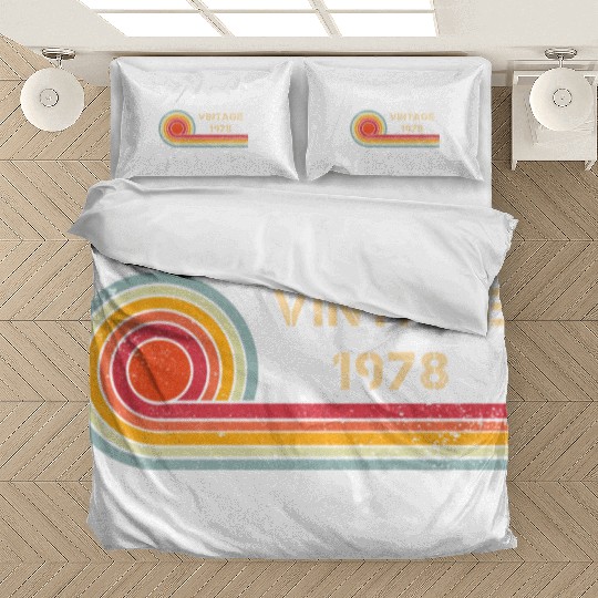 Vintage 1978 birthday retro design Bedding Sets