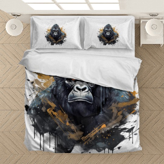 Gorilla King. Power in a Graffiti Style. Bedding Sets