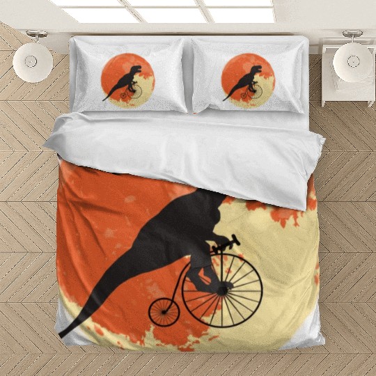 T Rex On The Road Trip Through The World Bedding Sets