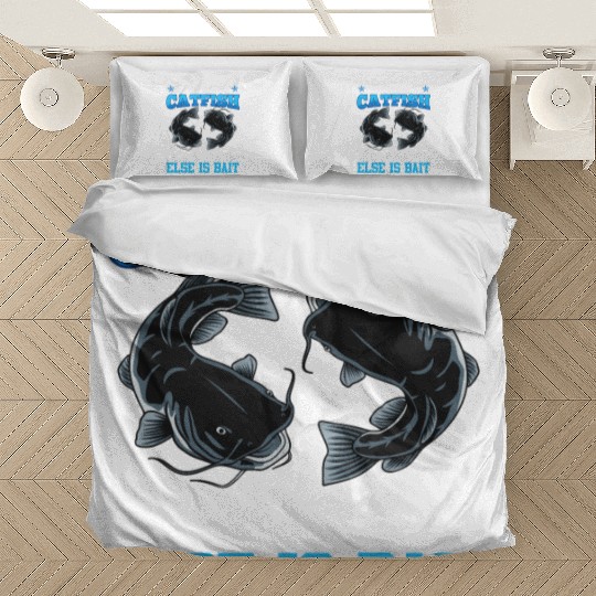 Flathead I fish for Catfish Fishing Noodling Bedding Sets
