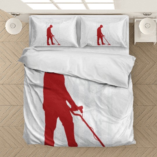 Patriotic US Flag Metal Detectorist Bedding Sets