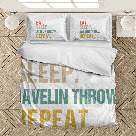Funny Eat Sleep Javelin Throw Repeat Bedding Sets
