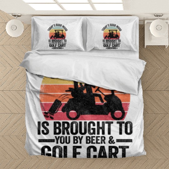 Beer Golf Cart Funny Golfer Vintage Golfing Quotes Bedding Sets