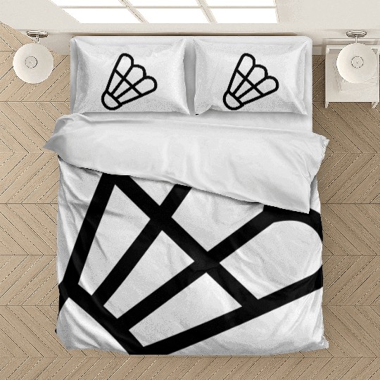 Badminton simple shuttle logo Bedding Sets