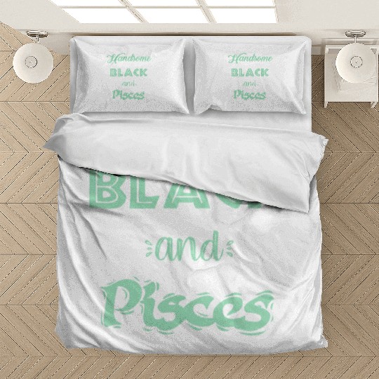 Handsome Black Pisces Bedding Sets