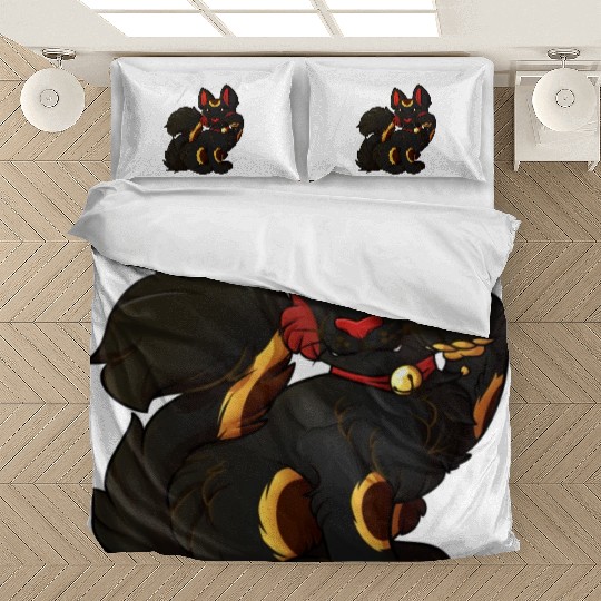 Maneki Neko Black Bedding Sets