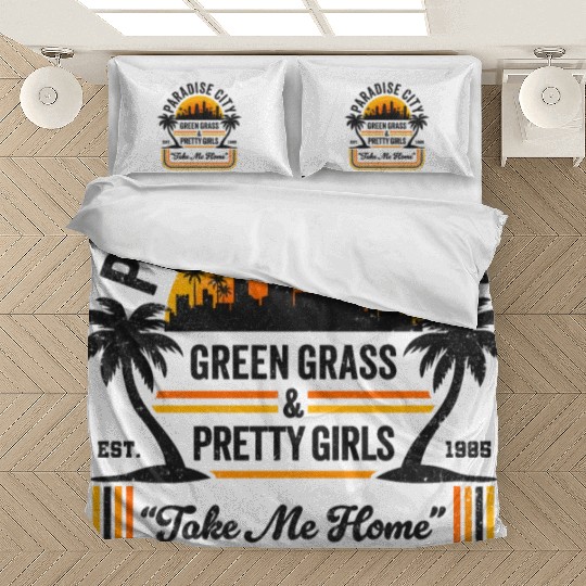 Paradise City: Funny 80's Rock Vibes Bedding Sets