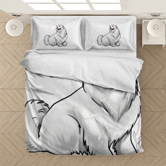 Dog Great Pyrenees White Bedding Sets