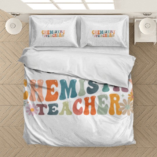Groovy Chemistry Teacher Chemist Periodic Table Bedding Sets