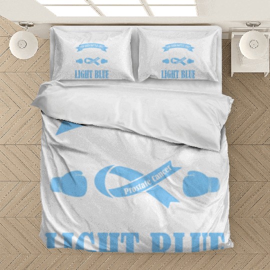 I Proudly Wear Light Blue Prostate Cancer Bedding Sets