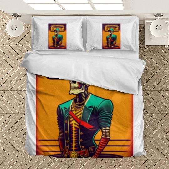 Run skull punk rock Bedding Sets