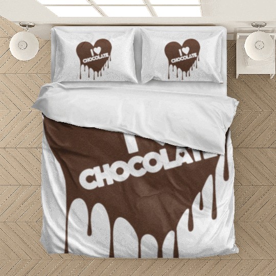 I Love Chocolate Candy Heart Lover Bedding Sets