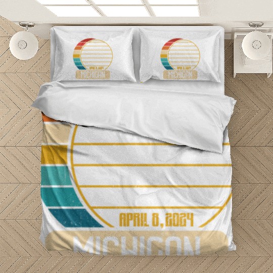 Total Solar Eclipse Michigan April 28 2024 Eclipse Bedding Sets