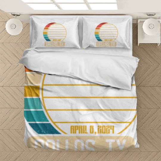 Total Solar Eclipse Texas Dallas April 28 2024Dall Bedding Sets