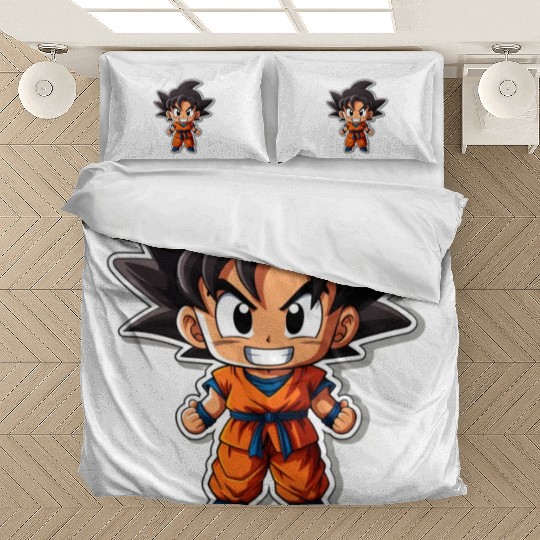 Goku Sticker Happy Bold Colors art toy style Bedding Sets
