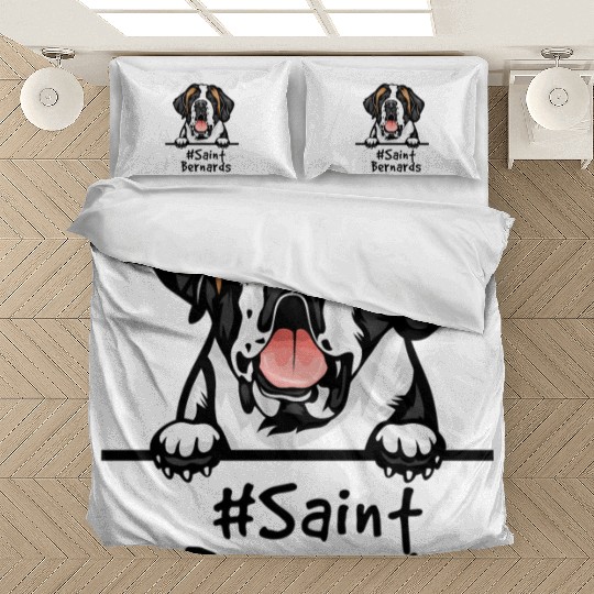 Saint Bernard Decor Print Dog St Bernard Bedding Sets