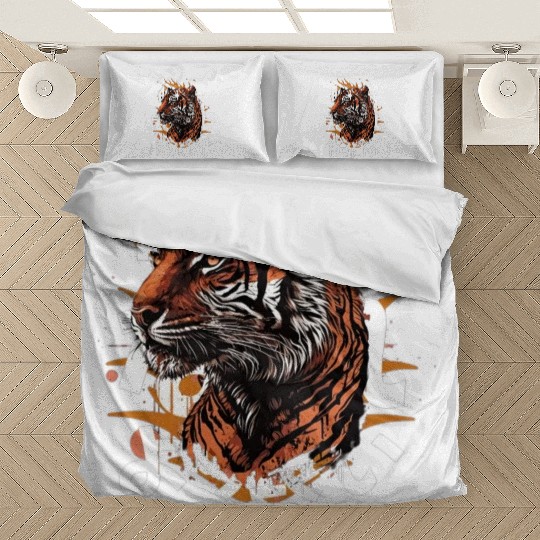 Powerful of tiger: Unique Ai tiger design Bedding Sets