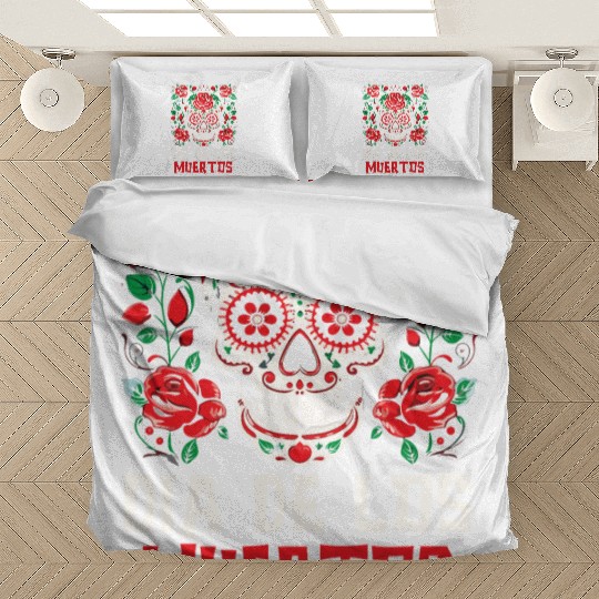 Dia De Los Muertos Sugar Skull Mexican Holiday Bedding Sets