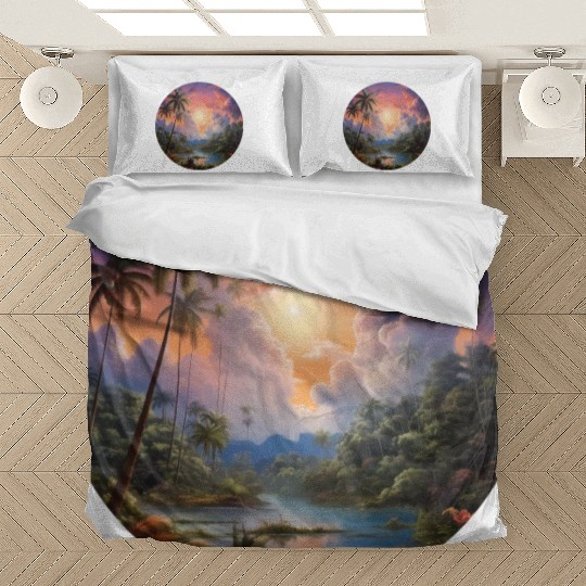 Paradise Scene - Magic Realism Bedding Sets