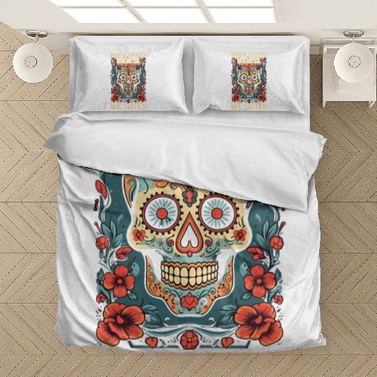 Dia De Los Muertos Sugar Skull Mexican Holiday Bedding Sets