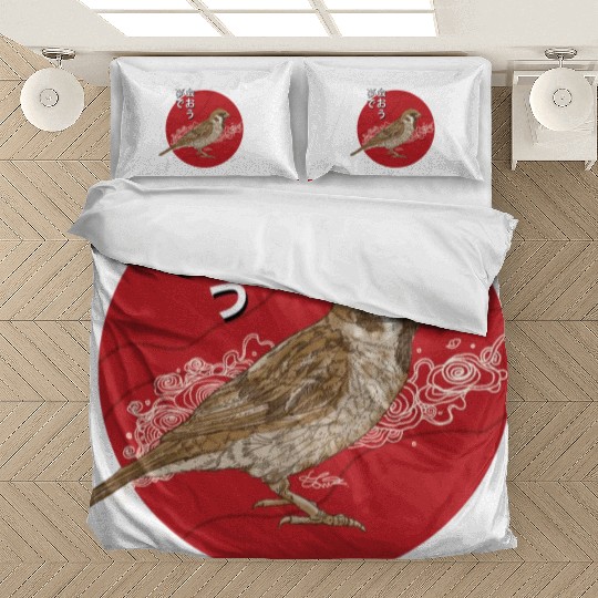 little bird under the setting sun Bedding Sets