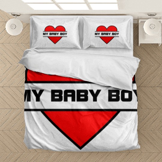 Heart I love my baby boy Bedding Sets