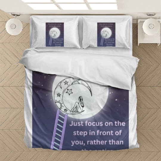 Full Moon Inspirational Quote Poster Bedding Sets