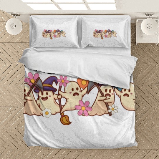 Halloween Spooky Season Boo Ghost Witch Grim Bedding Sets