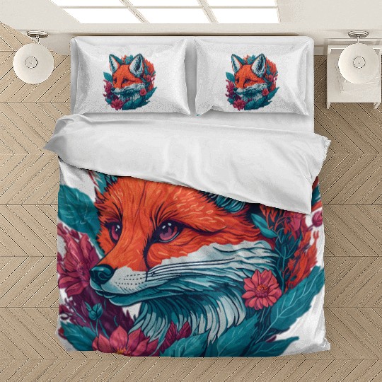 Fox Cub with Flowers Bedding Sets
