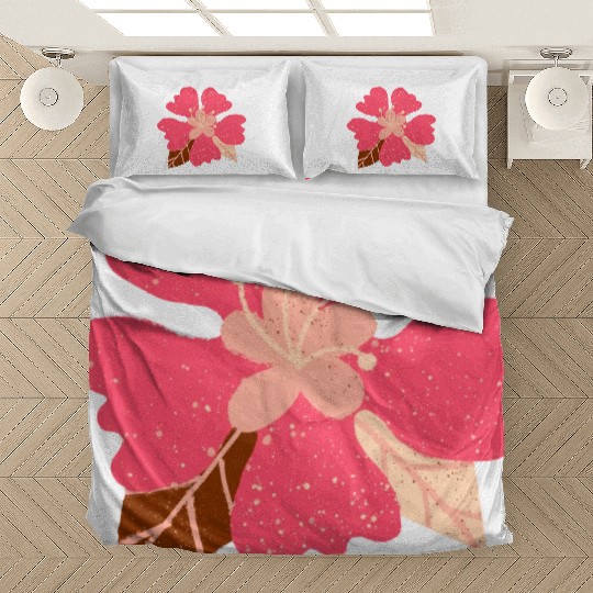 Hot Pink Hibiscus Flower Bedding Sets