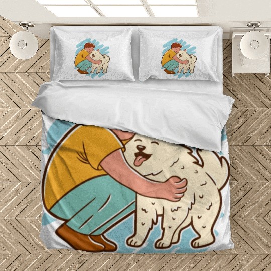 Dog and Boy Happy Friends Bedding Sets