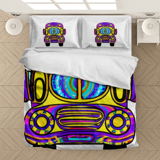 Tie Dye School Bus Bedding Sets