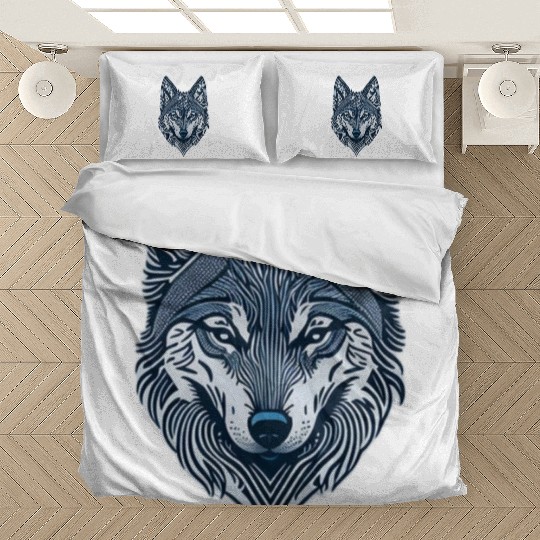 Beautiful wolf face Bedding Sets