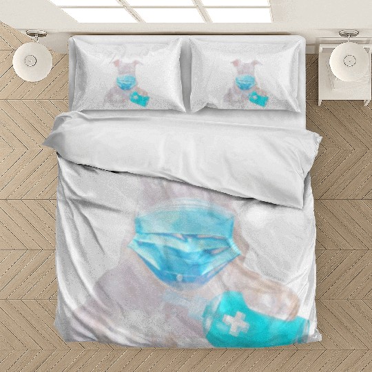 Miniature Schnauzer Ew People Dog Wearing A Face Bedding Sets