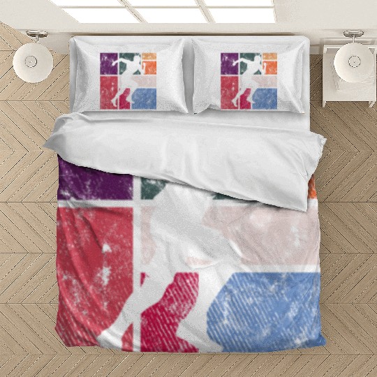 Vintage Running Athlete Bedding Sets