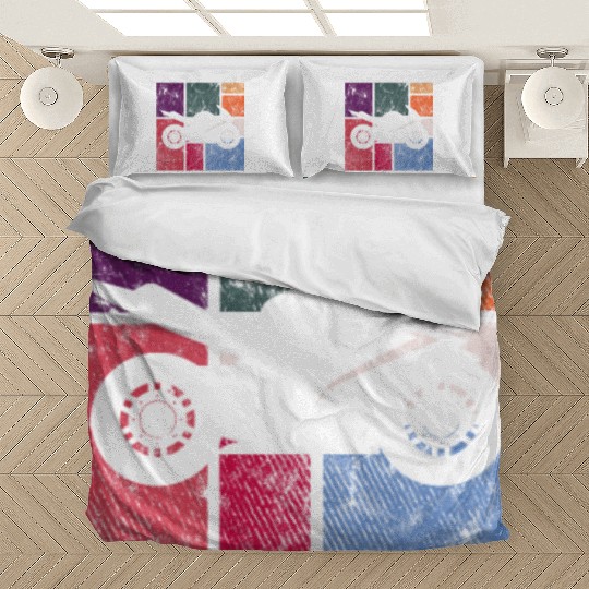 Vintage Motorcycle Racer – Retro Speed Ride Bedding Sets