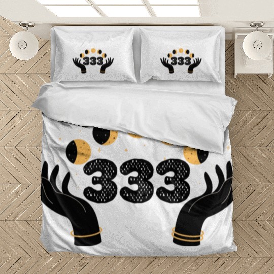 Angel Numbers 333 Moon Cycle Hands Bedding Sets