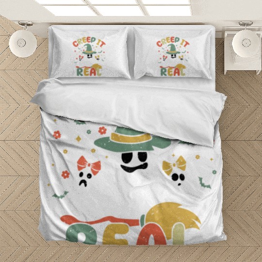 Retro Vintage Ghost Lazy Creepy Halloween Bedding Sets