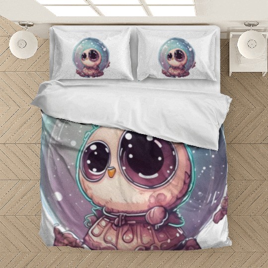 Little Owl Creature Trapped In Bubble Bedding Sets