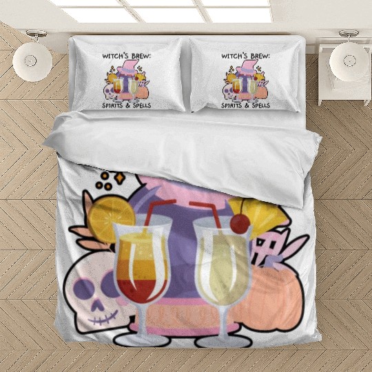 Witch's Brew: Spirits & Spells Bartender Halloween Bedding Sets