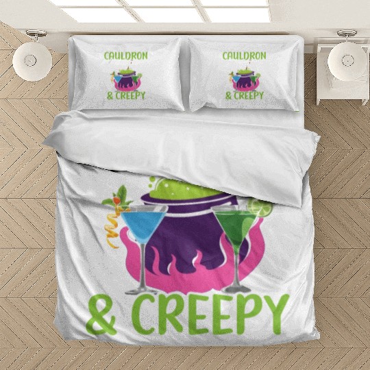 Cauldron Cocktails & Creepy Cheers Halloween Bedding Sets