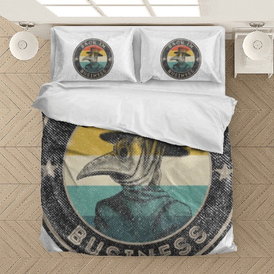 Wear A Mask Plague Doctor Vintage Retro Back In Bedding Sets