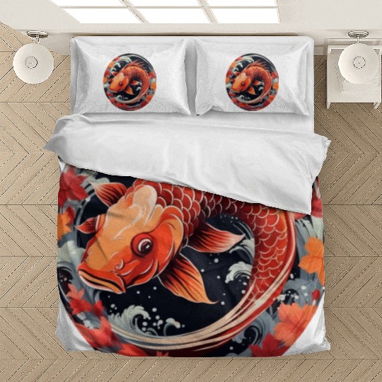 Autumnal Koi Fish at Sunset Bedding Sets